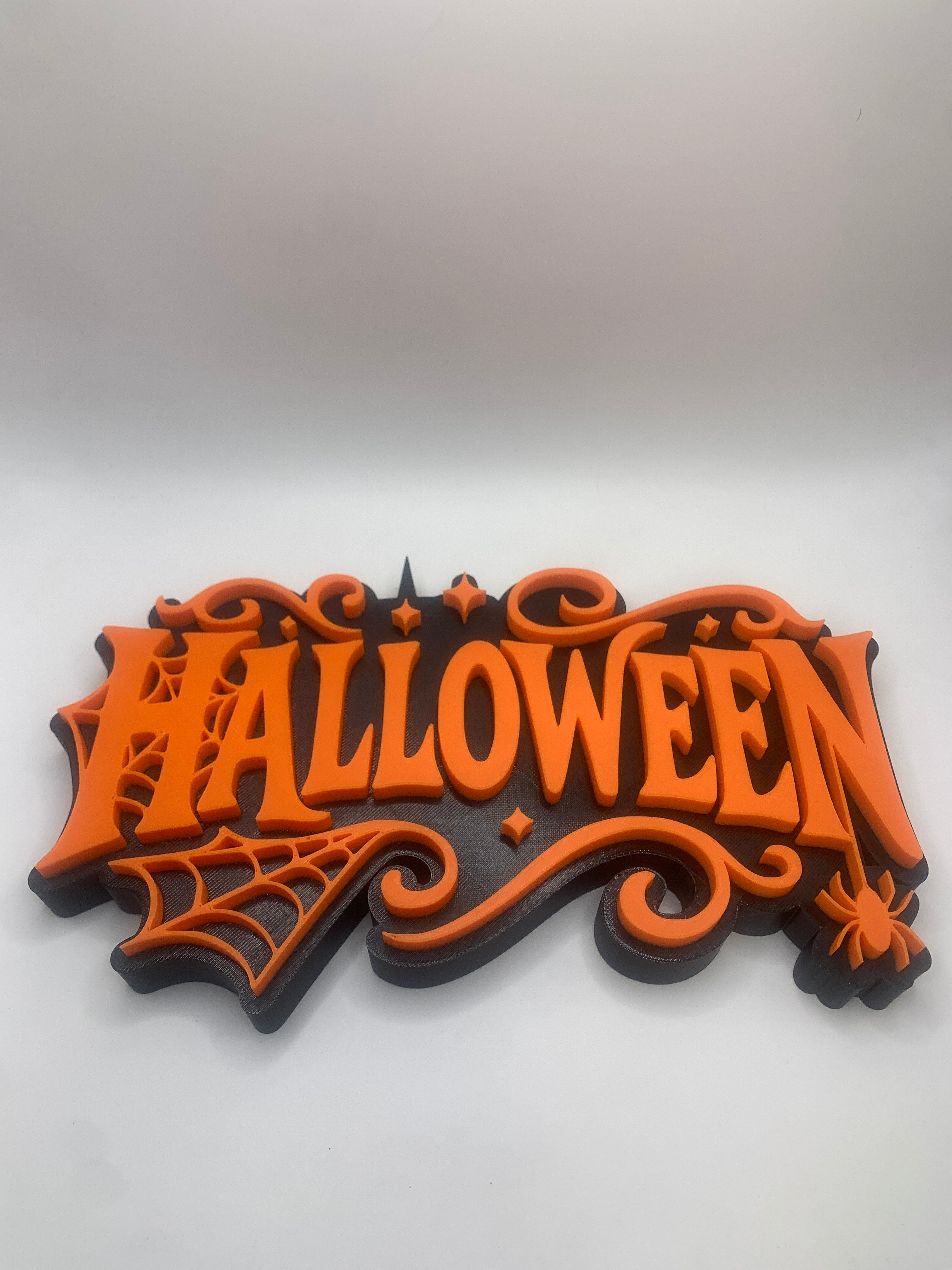 Halloween Sign w/spider and spider webs