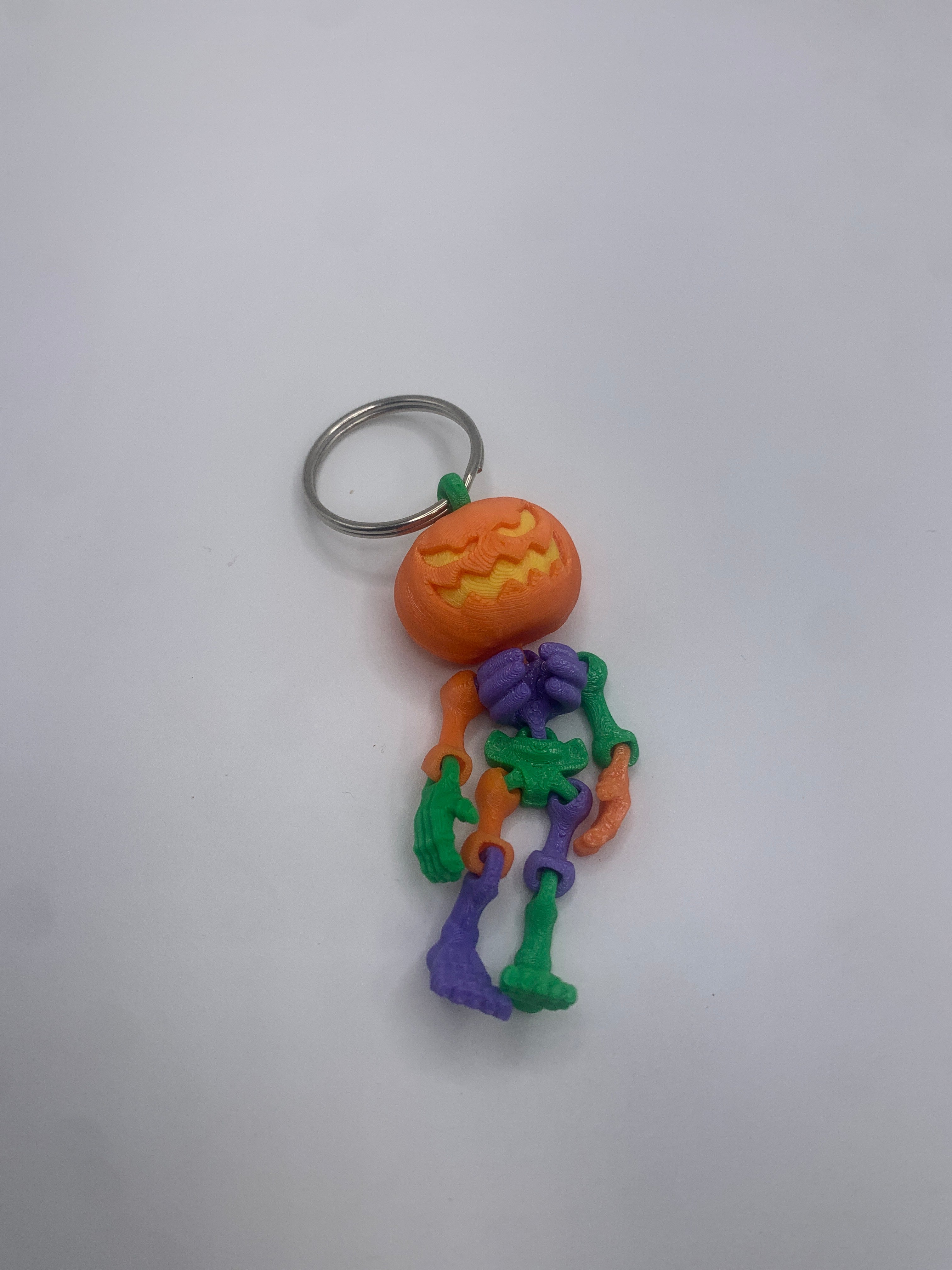 Pumpkin Skeleton Keychain