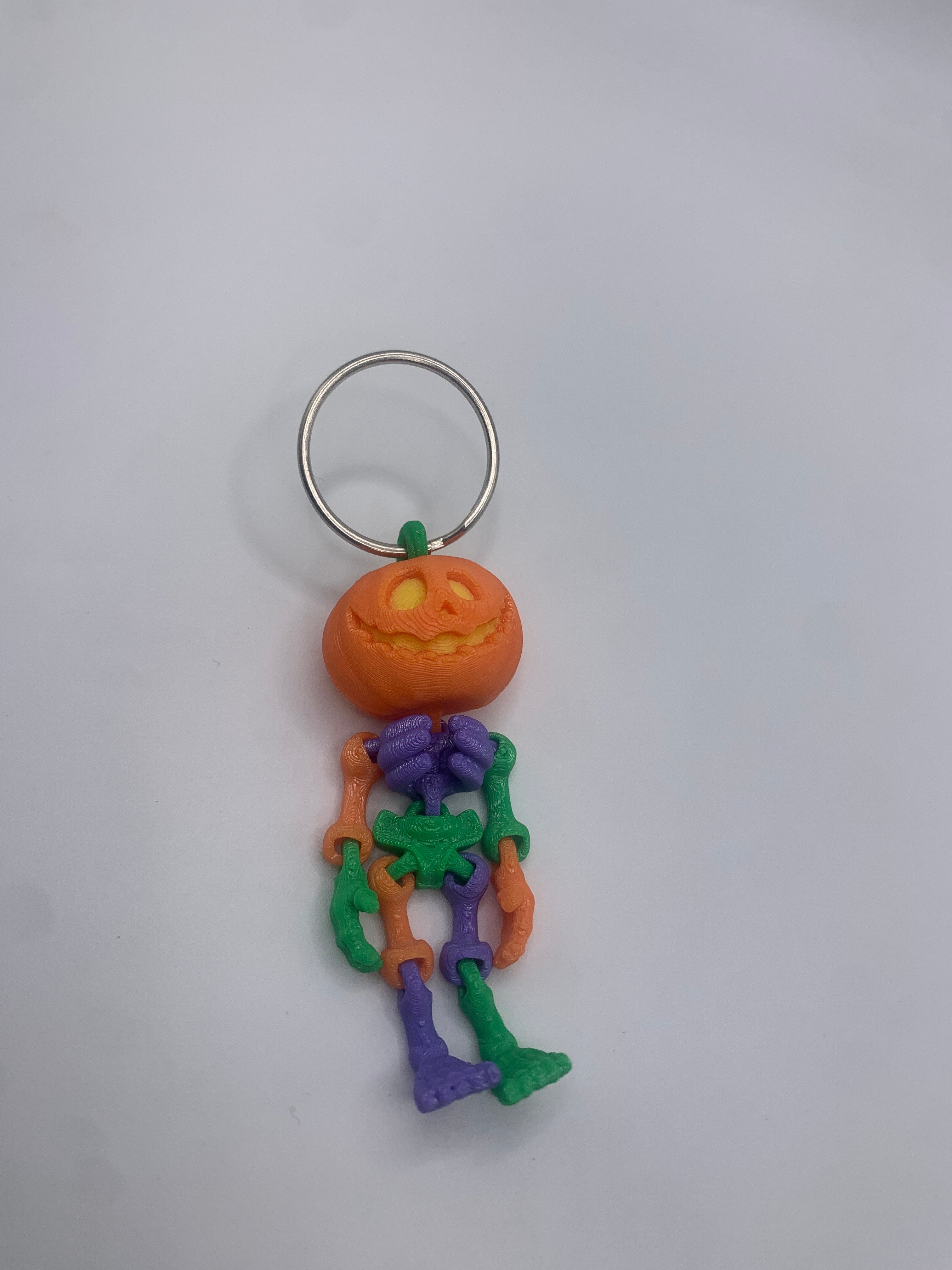 Pumpkin Skeleton Keychain